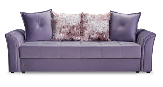 Диван-кровать Париж (Confetti plum (Велюр)) 234х95х80 (186х140) Див10 - фото 13469